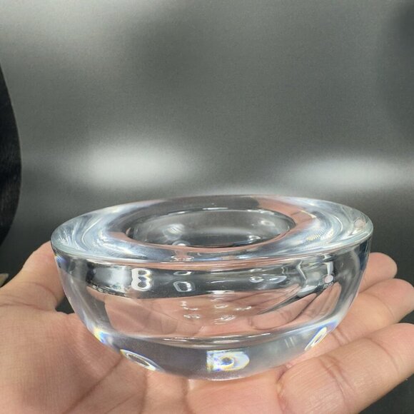 iittala Finland Glass Votive Holder Ballo Clear Glass Crystal Footed Tea Light - Picture 10 of 15